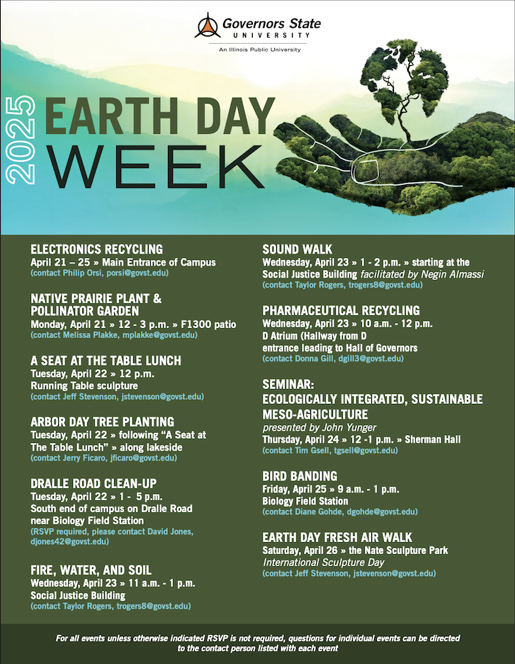 2025 Earth Day Week Event Schedule
